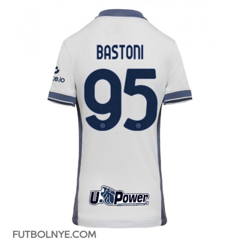 Camiseta Inter Milan Alessandro Bastoni #95 Visitante Equipación para mujer 2024-25 manga corta